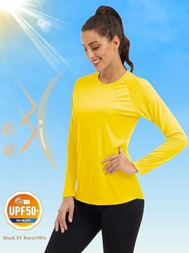 MAGCOMSEN women’s long sleeve UPF 50+ sun protection shirt for hiking, fishing, and outdoor workouts