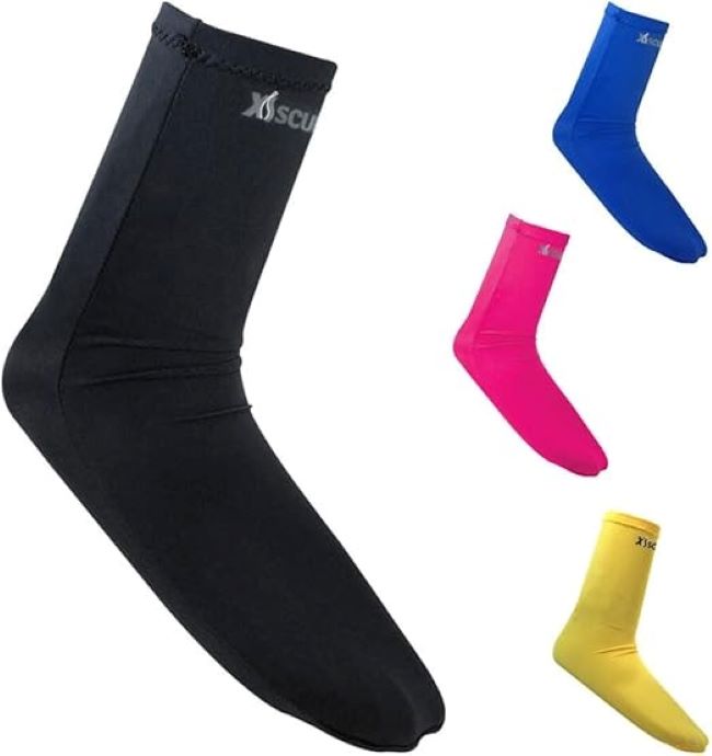 XS Scuba spandex water socks for snorkeling, diving, and aquatic activities