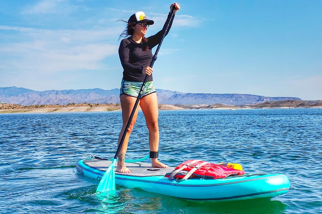 Different stand up paddle boards displayed for beginner and expert use