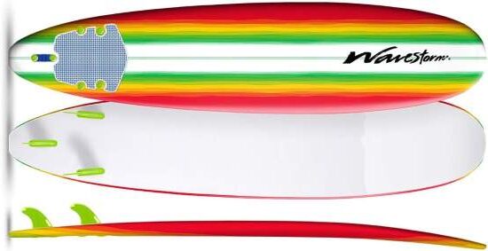 Wavestorm WS18 Multicolor Longboard Surfboard