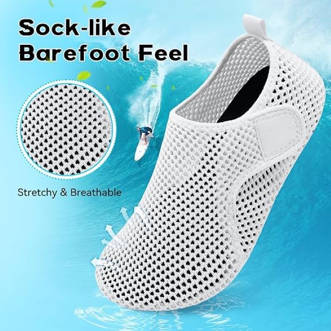 Scurtain barefoot aqua shoes with quick-dry design for beach walking, swimming, and summer outdoor comfort