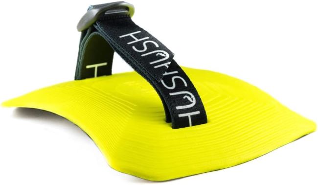 Hush Hawaiian Wiki bodysurfing handboard in Electric Lemon color, eco-friendly handplane made from renewable plant-based materials