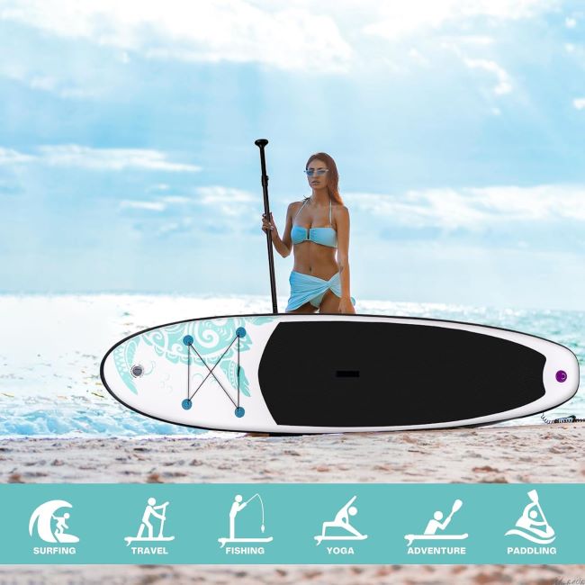 FunWater SUP featuring a non-slip EVA deck for beginners, families, and recreational paddling