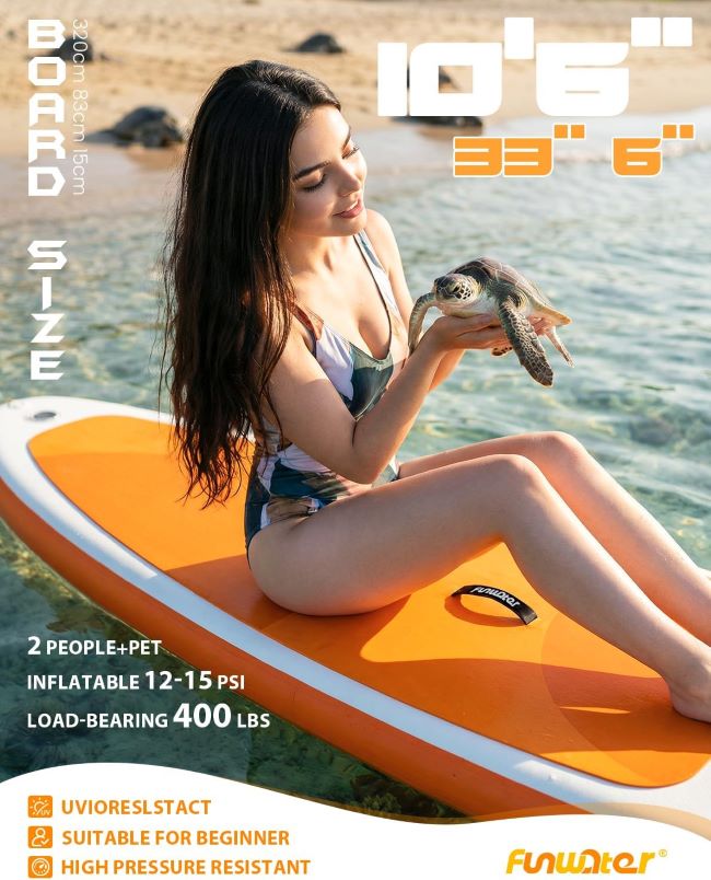 FunWater SUP ready for paddling on rivers and coastal waters in Oregon