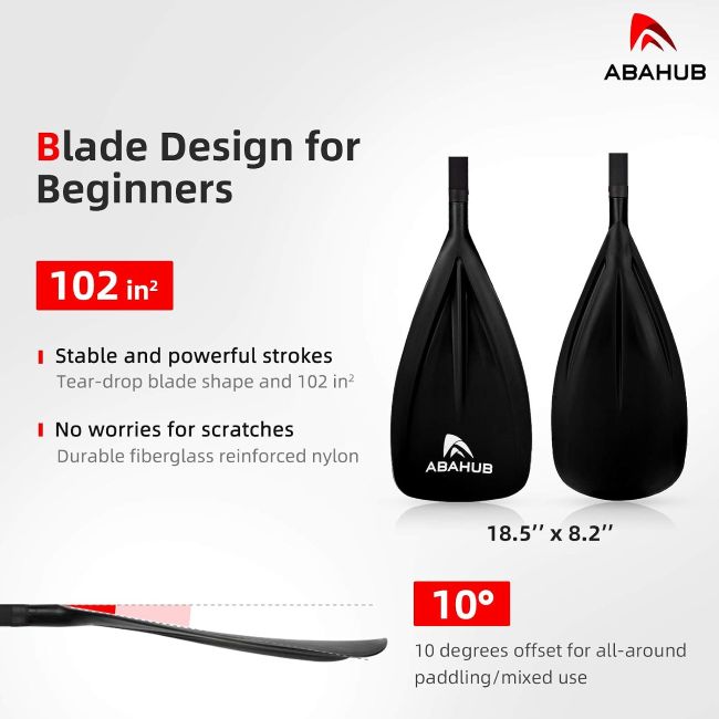 Abahub stand-up paddleboard paddle designed for easy transport, comfortable handling, and recreational water adventures