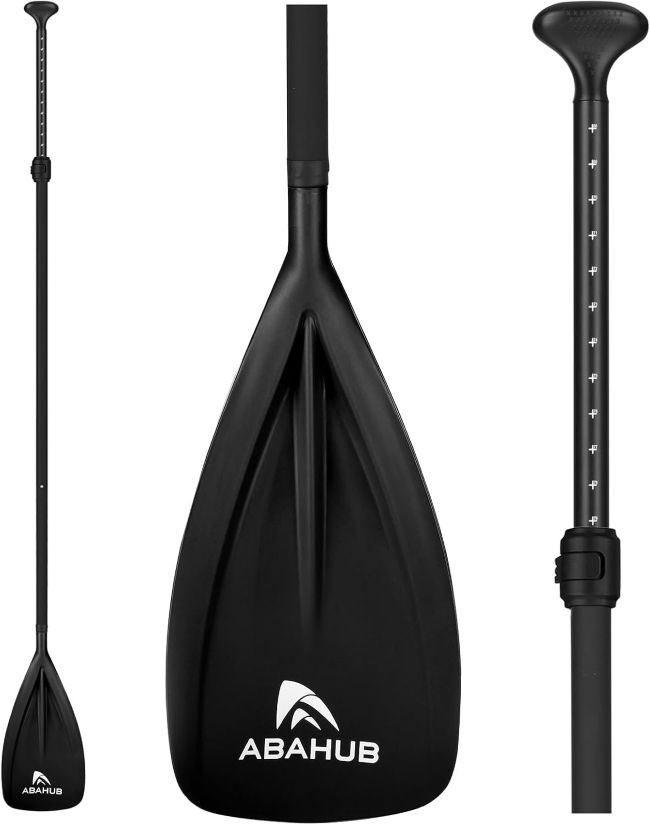 Abahub SUP paddle with adjustable shaft and lightweight design for stand-up paddleboarding