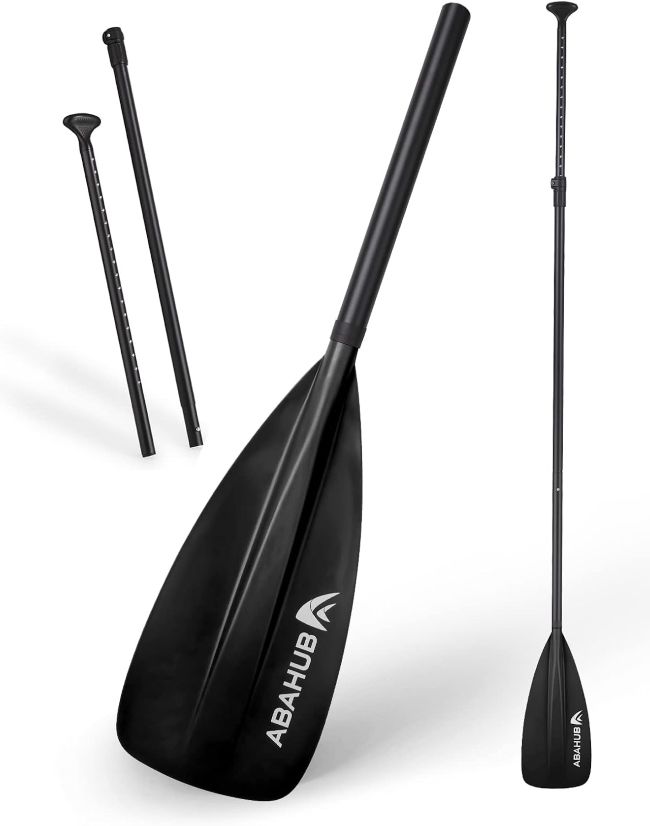 Abahub lightweight aluminum SUP paddle with adjustable shaft for stand-up paddleboarding