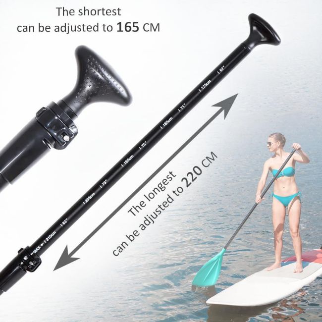 Karltion three-piece stand-up paddleboard paddle designed for easy transport and recreational paddling