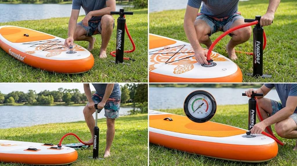 Proper valve setup before inflating an inflatable SUP