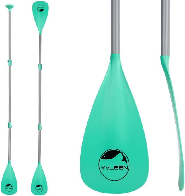 YVLEEN adjustable SUP paddle with lightweight aluminum shaft for paddleboarding