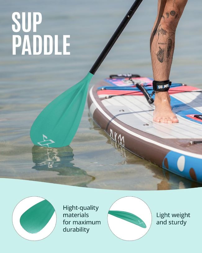 ZLX three-piece floating paddle with adjustable shaft for SUP boards and kayaking