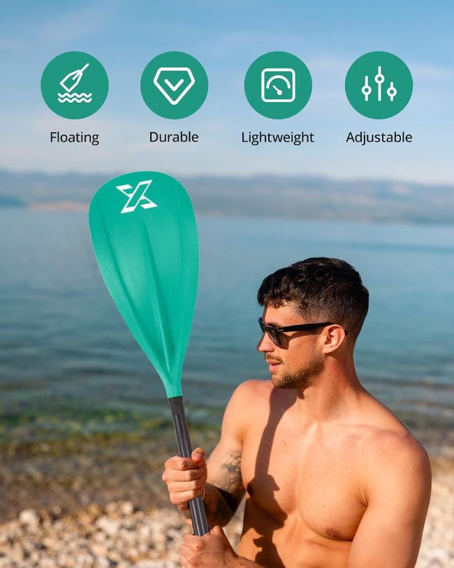 ZLX lightweight detachable SUP paddle designed for easy transport and recreational water sports